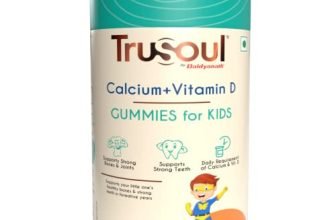 Trusoul By Baidyanath Calcium And Vitamin D Gummies For Kids | Strawberry & Mango Flavour | Curated For Children Ages 5 To 17 | 30 Gummies (1 Gummy Per Day)