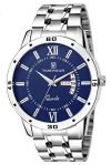 TIMEWEAR Casual Day Date Watch Collection For Men Analogue Men’s Watch(Blue Dial & Silver Colored Strap)-231Bdtg