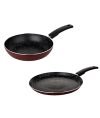 Hometales Non Stick Cookware Set Of 2 (23Cm Frypan – 1400Ml / 25Cm Flat Tawa), 2.5Mm Thickness