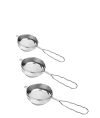 Hometales Stainless Steel Round Tea Strainer Chalni, 3U