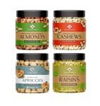 Nature Purify Premium Nutty Mix Pack Of Dry Fruit Combo 800G 200G Almond + 200G Cashew + 200G Apricot + 200G Raisins New