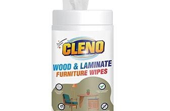 Cleno Wood & Laminate Furniture Wet Wipes Clean, Restore Polish & Protects, Tables/Chairs/Cupboard/Bedroom Furniture/Cabinets/Benches/Doors/Desks/All Types Of Furniture – 50 Wipes (Ready To Use)