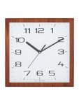 Victor Classic Square Plastic Case Analog Home/Office Decor Wall Clock (Size: 25 x 4 x 25 CM | Color: Rosewood | Weight: 456 grm)