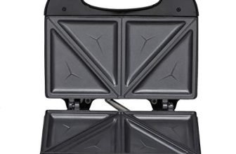 Agaro 33185 Elegant Sandwich Maker, 800 W With 4 Slice Non-Stick Fixed Plates (Black)