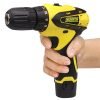 Cheston Cordless Drill Chd-812 2.0 Heavy Plastic Screw Driver 10 Millimeters Keyless Chuck 12V With 1 Battery Power & Hand Tool (30 L X 26 W X 9 H) – Yellow