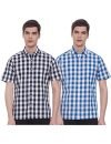 Diverse Men’s Regular Shirt (DCMFHCMRC35L38-319_Navy/White/Blue 39)