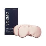 Amazon Brand – Solimo Sleep Mask, Ultra Smooth, Adjustable Strap, Total Blockout (Copper, Pack Of 2)