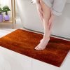Story@Home Designer Soft Velvet Plush Polyester Doormat, Anti Skid Doormat for Home Entrance with Rubber Backing,61×41 CMS, Orange