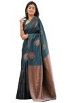 Yashika Women’s Banarasi Cotton Silk Jacquard Saree With Blouse Piece(MUDRA RAMA)