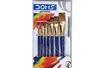 Doms Synthetic Paint Brush Set (Flat, Pack Of 7 X 1 Set)