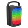 pTron Newly Launched Musicbot Partybox Bluetooth Speaker with 10W Punchy Sound, 8 Hrs Playtime, TWS Feature, 6 RGB Light Patterns, Bluetooth 5.0/TF Card/USB Playback & Type-C Fast Charging (Black)