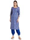 Amazon Brand – Tavasya Women’s Rayon Salwar Suit (TAV-Nitai-SKD-05_Blue_Medium)