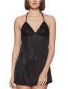Clovia Women’s Satin Solid Above The Knee Babydoll (Black_L_NS1031P13-L_Black_Large)