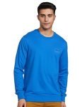 NEWPORT Men’s Cotton Blend Hooded and Crew Neck Sweatshirt (NPMEPSS20007B12001_Blue_L)