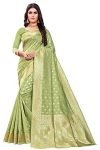 Shasmi Sarees Women’s Art Silk Pista Green Kanchipuram Saree (SAN PARI 124 PISTA)
