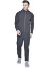 Chkokko Men’S Polyester Winter Zipper Sports Gym Track Suit Set Black L