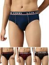 Lux Cozi Men’s Cotton Brief (Pack of 4) (8904209872852_COZI_Bigshot_Brief_COL_80_Assorted) (Color & Prints May Vary)