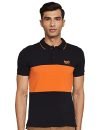 Levi’s Men’s Regular Polo Shirt (A4114-0000_Black Beauty/Brilliant White/Burnt Orange L)