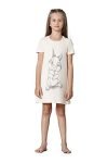 Van Heusen Girl’s Relaxed Fit T-Shirt (56403_Pastel Parchment 9 Years-10 Years)