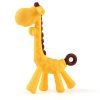 BabyGo Baby Silicone teether Giraffe Teething Toys Hand Chewing Soother Toddler for Baby (Yellow)