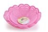 Nayasa Heart 3 Piece Plastic Fruit Basket Set (Pink)