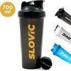 SLOVIC Shakers for Protein Shake, Plastic Free Gym Bottles for Men, 700 ml Shaker(Pack of 1, Yellow, Plastic)