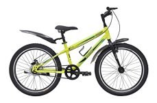 playR BFF 24 Inch Cycle – Single Speed – Rigid – Front V Brake Rear Disc Brake – Fluorescent Green