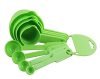 AADHIK Measuring Spoon and Cup Set, 8-Pieces (Plastic, Green, Pack of 1)