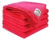 SOFTSPUN Microfiber Cleaning Cloths, 5pcs 30x30cms 340GSM Red! Highly Absorbent, Lint and Streak Free, Multi -Purpose Wash Cloth for Kitchen, Car, Window, Stainless Steel, silverware.