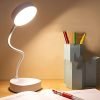 Wooum Rechargeable Led Desk Lamp Touch Control On/Off Student Study Table Lamp Night Lamp for Children – Eye Protection Lamp, Pack of 1, Colour: Light Color – White