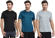 FTX Men’s Dri-Fit Round Neck T-Shirt Combo – Pack of 3 (Black, Airforce Blue, Light Grey – 723_2-723_5-723_7)