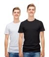 Boodbuck Plain T Shirt for Men Combo Pack of 2 (Color : Black & White, Size- Large)_SKU_P2-Black-White-L