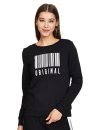 VERO MODA Women Cotton Crew Neck Sweatshirt(109714101 -Black)
