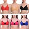 SkyBeauty Women’s Non Padded Wire Free Every Day Bra (36, Red)