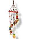 JH Gallery Diwali Corporate Decorative Handcrafted Rajasthani Door Wall Hanging Home Decor Furnishing (Bells), Multicolour, Pack of 1