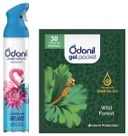 Odonil Combo Pack – Air Freshener Spray + Gel Pocket | Carribean Dreams & Wild Forest