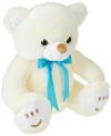 Amazon Brand – Jam & Honey Teddy Bear, Cute, Soft Toy (33 Cm, White, Cream), Great Birthday Gift