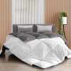 The Sleep Company Microfibre Luxury Reversible Comforter Single Size 200 GSM Grey & White Pack of 1