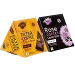 Trelish Coffee Filter Coffee And Rose Coffee | Instant Coffee Liquid | Makes 14 Cups | Just Add Milk/Water | Pack of 2