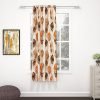 BEDSPUN Curtain Window – Raga Light Curtains for Living Room Curtains for Home 5 Feet |Abstract| Orange & Brown| Polyester, Pack of 1