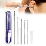 Boldfit Ear Wax Cleaner – Resuable Ear Cleaner Tool Set with Storage Box – Ear Wax Remover Tool Kit with Ear Curette Cleaner and Spring Ear Buds Cleaner – 6 Pc, (EarCleaner6Pcs)