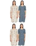 Pinkmint Women’s Crepe Digital Print Straight Kurta [Pack of 2](NV-351-386-L)