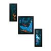 Home Attire HAP-1107 Abstract Paintings- Set of 3 (6x14inch-2, 12X14inch -1)