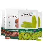Nutraj Arabian Dates1kg (500g X 2) & Raisin 1kg (500g X 2) | Combo 2kg