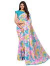SIRIL Women’s Printed Georgette Saree with Unstitched Blouse Piece(2571S992_Multi1)
