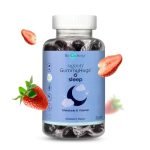 The Co Being Sleep Gummies with Valerian Root Extract 100mg and Melatonin 2mg Regulates Sleep Cycle, Sleep Supplement for Better Sleep, Non-Addictive, Vegan, 30 Gummies, Strawberry Flavor, Pack of 1