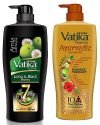 DABUR Vatika Ayurvedic Shampoo, 640ml : Power of Dus Poshan for 10 Hair Problems & Dabur Vatika Long & Black Shampoo, with the Goodness of Amla & Bhringraj for Shiny, Black Hair – 640ml