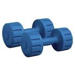 Protoner Pair of 5kg Each PVC Dumbbells Set, Blue