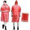 Allextreme Unisex Poncho Raincoat with Hood Barsaati Water Resistant Rainsuit Durable Raingear for Outdoor Activities Traveling Camping (Red, Pack of 1)