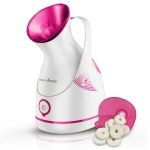HealthSense Steamer for Cold & Cough, Vapourizer & Steamer for Face steam, Steam Inhaler & Vaporizer Machine with Nano-Ionic Technology, UV Steam Sterilization, Fast Mist in 50sec, Aroma Diffuser Tray & 1 Year Warranty – Nano-Cure FS 550